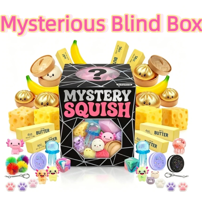Mystery Box Blind Bag - 100 نموذج من ألعاب سكويشي سكويز