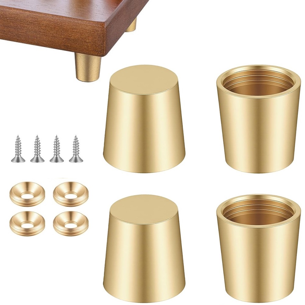 Display Risers Set - 4 قطع أقدام نحاسية مانعة للانزلاق