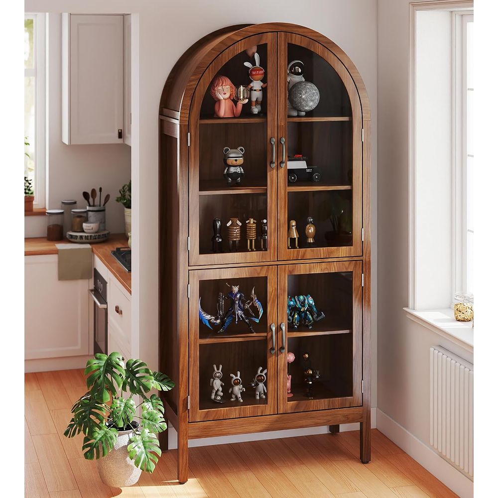Display Case Acrylic - خزانة عرض من خشب الجوز والزجاج