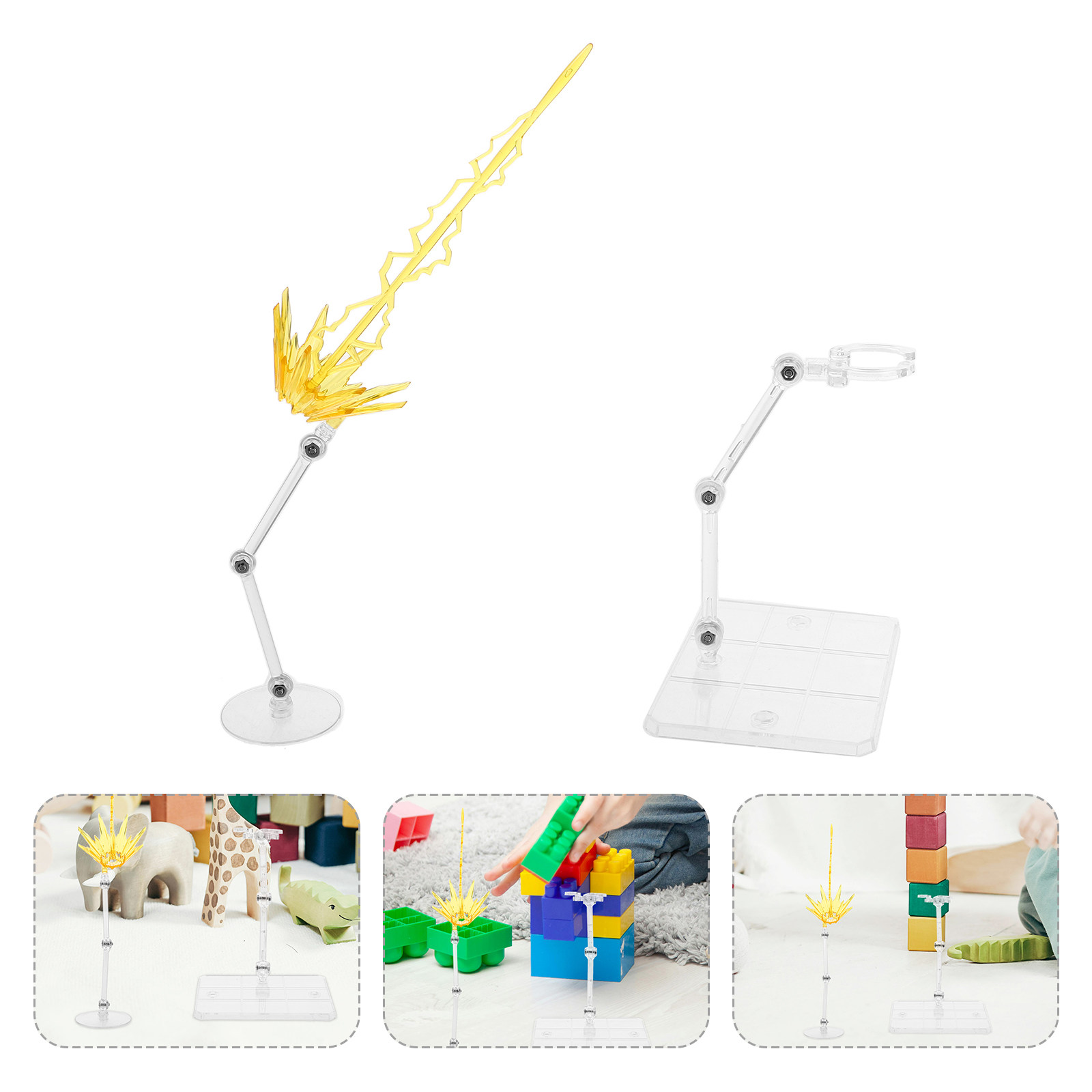 Action Figure Stand - قطعتان من قاعدة عرض شخصيات الأكشن