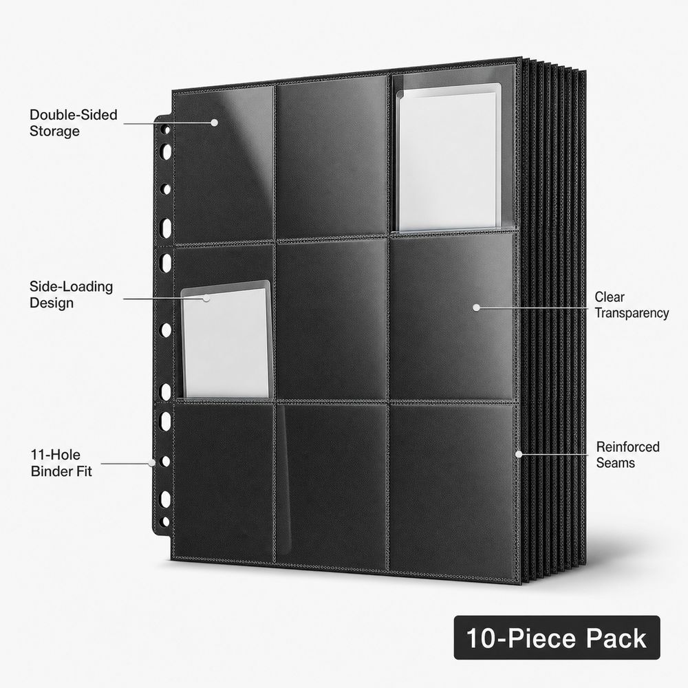 10 قطع من صفحات ألبوم البطاقات - مراجعة Trading Card Binder وسعره