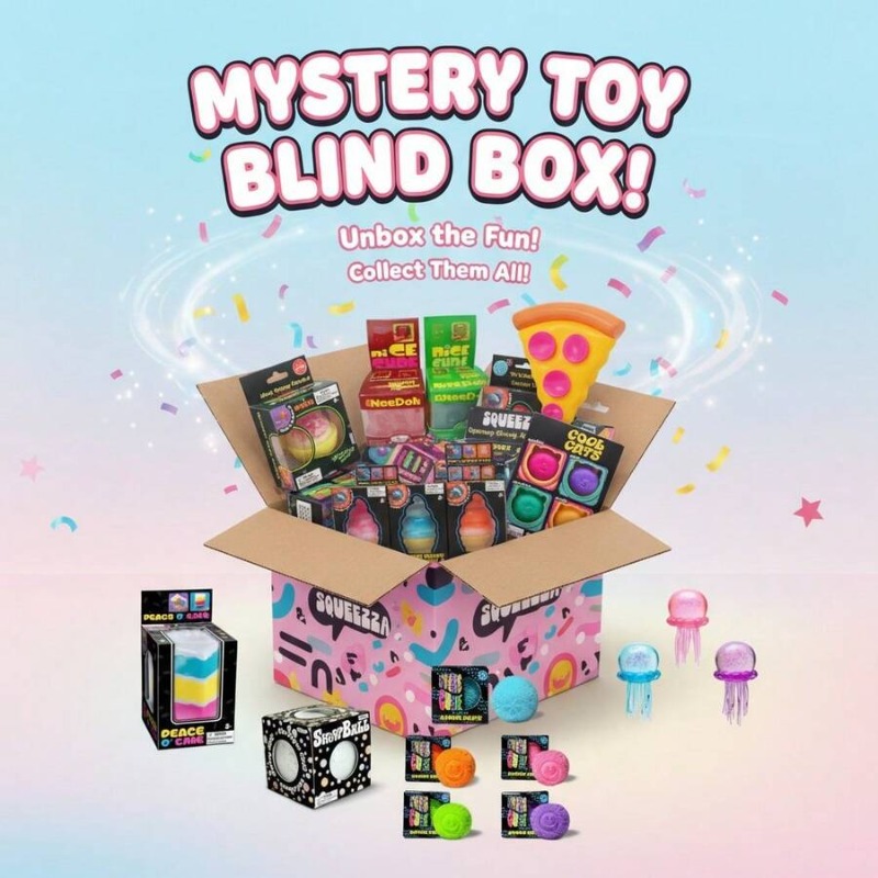 صندوق ألعاب سكويشي مكعب وحيوان - مراجعة Mystery Box Blind Bag وسعره