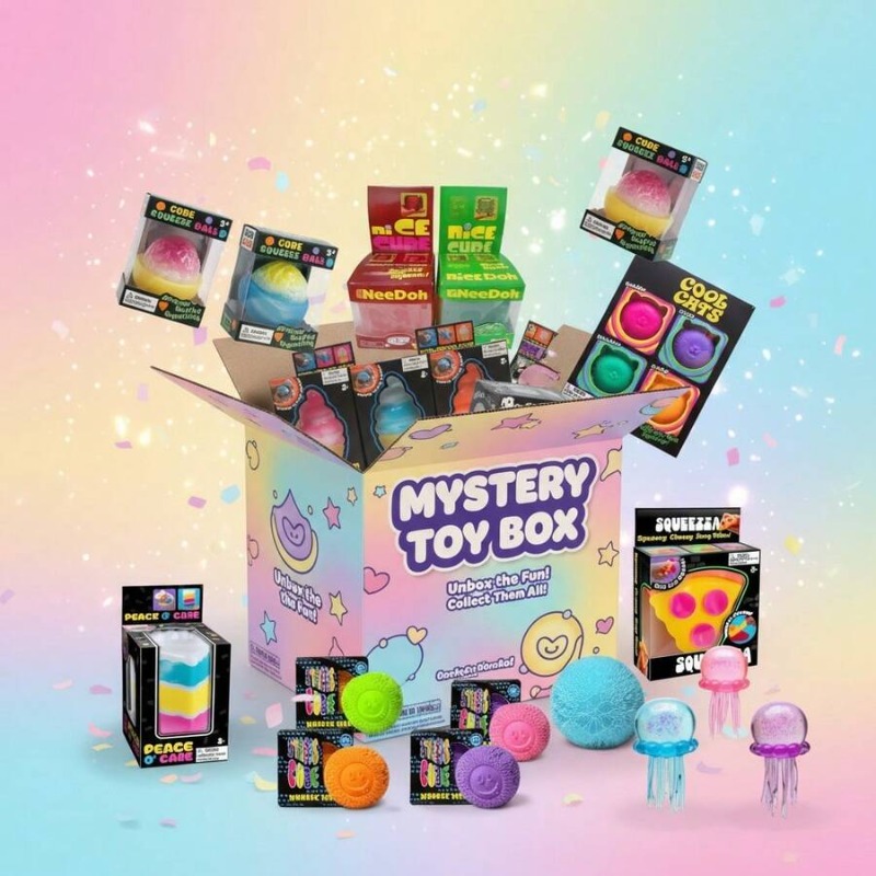 صندوق ألعاب سكويشي مكعب وحيوان - مراجعة Mystery Box Blind Bag وسعره