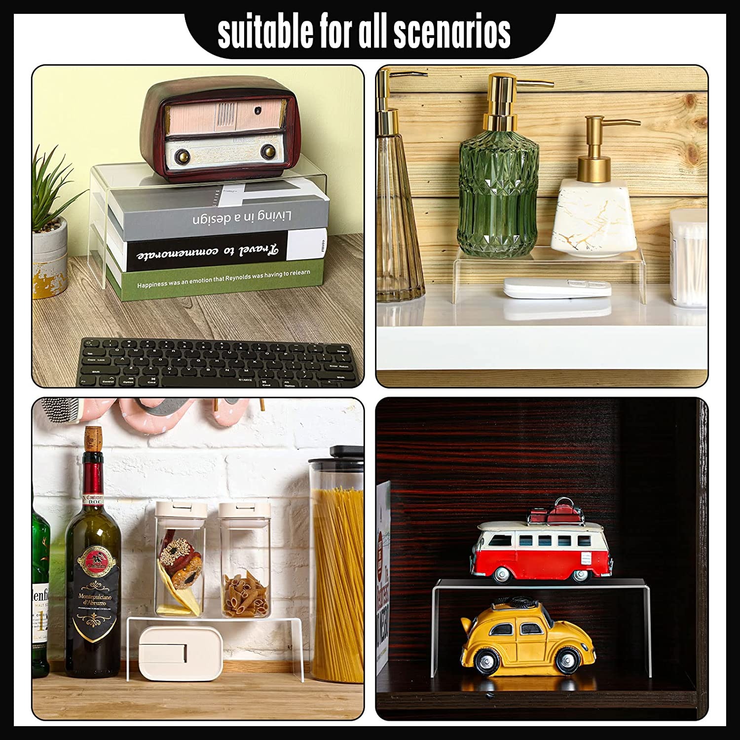 حوامل عرض أكريليك شفافة مستطيل - مراجعة Pop Display Shelf وسعره