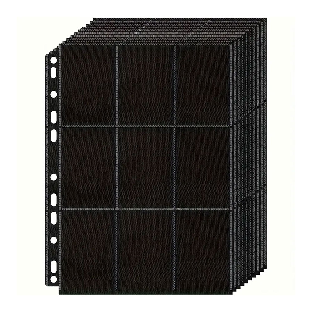 صفحات غلاف بطاقة التداول السود - مراجعة Trading Card Binder وسعره