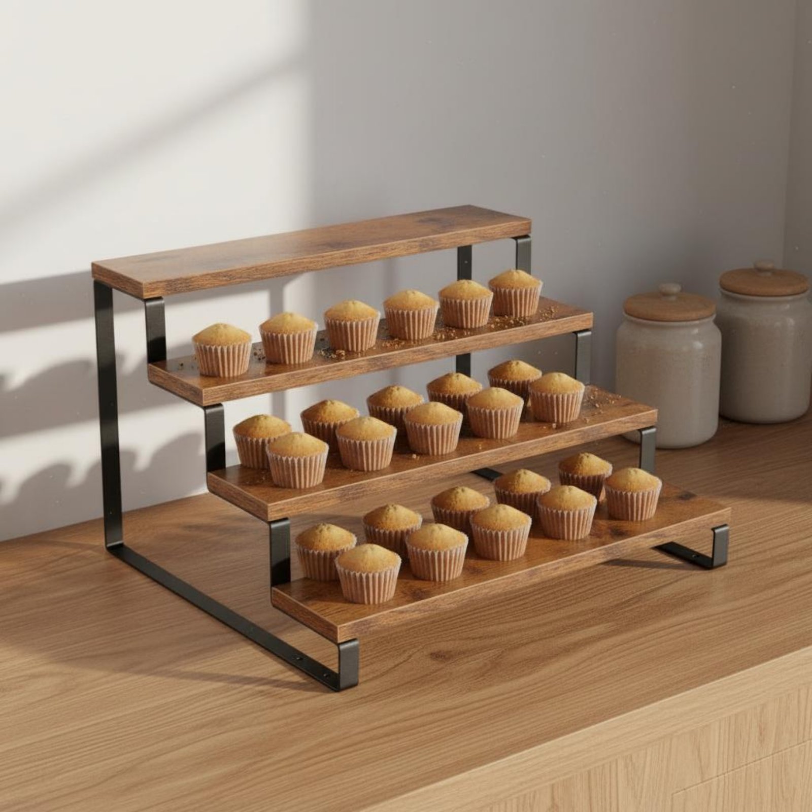 حامل عرض خشبي متعدد الطبقات من - مراجعة Display Risers Set وسعره