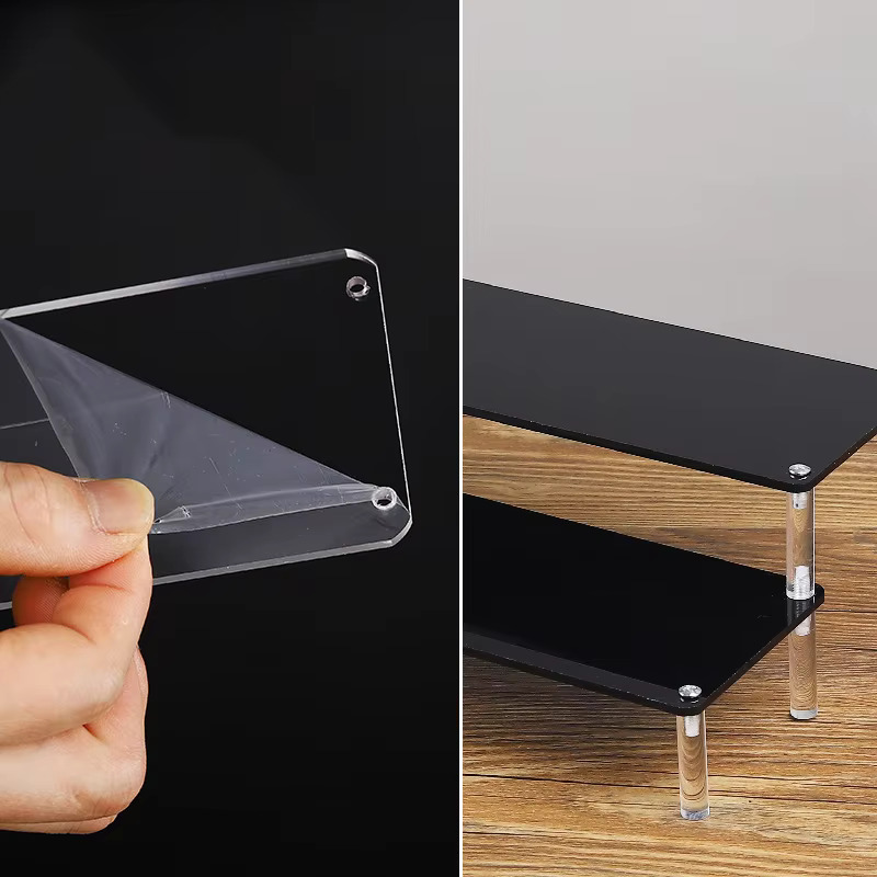 حامل رف عرض أكريليك أسود لمنظم - مراجعة Pop Display Shelf وسعره